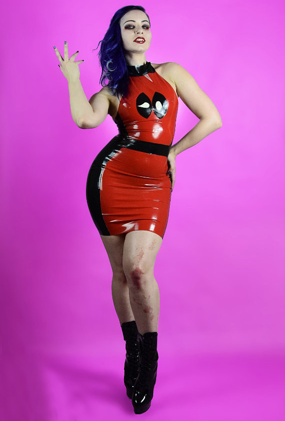 Deadpool Cosplay Costume PVC Sexy Dress Halloween 15070270